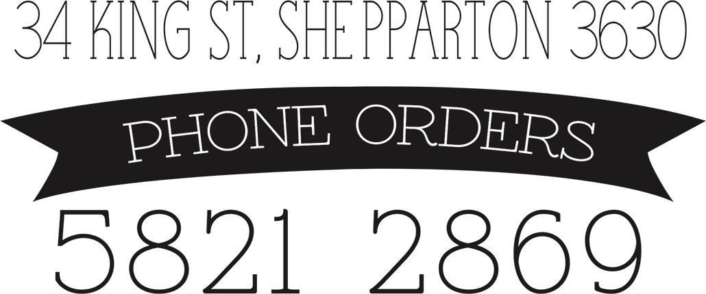 Phone Orders: (03) 5821 2869